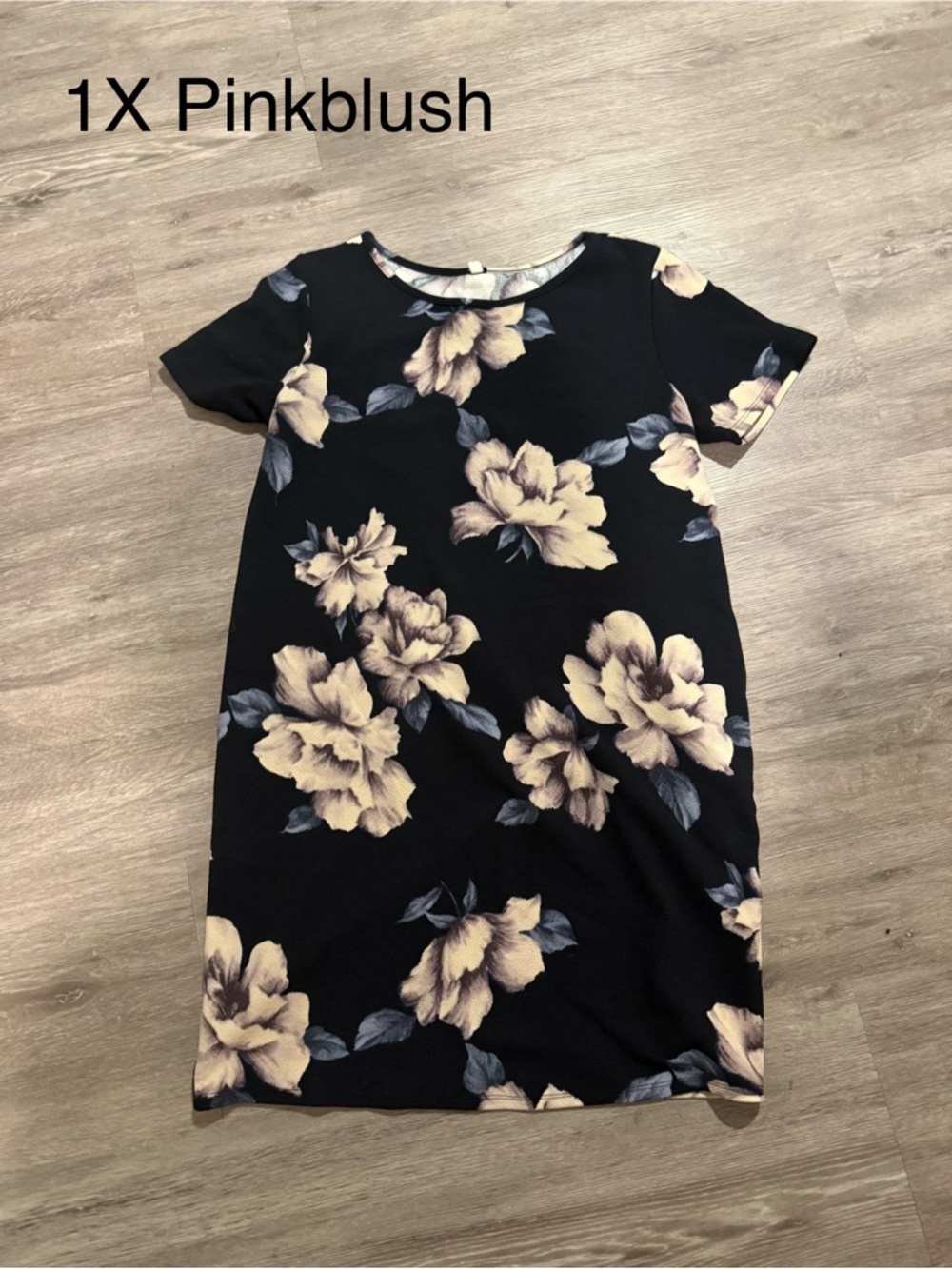 Pinkblush Maternity Navy Floral Mini Dress with Cream Blooms